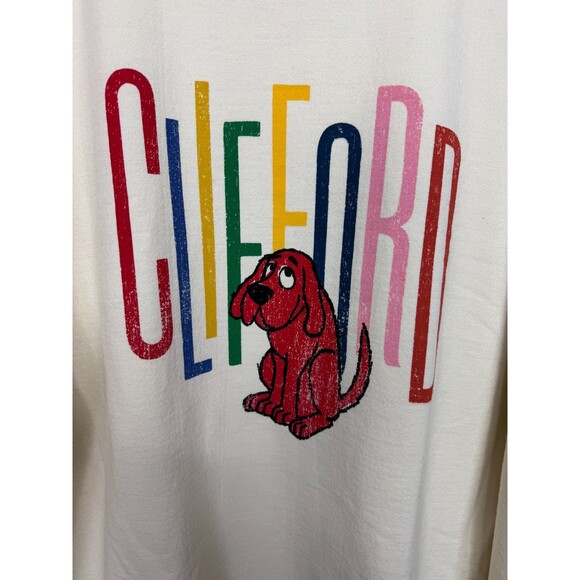 Urban Outfitters 1X Desert Dreamer Clifford The Big Red Dog Sweatshirt Cream NWT - Picture 2 of 9